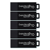 Centon DataStick Pro USB 3.0 Type A Flash Drive, 128 GB, Black, 5/Pack (S1U3P6128G5B)