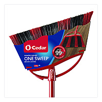 O-Cedar One Sweep Large Broom, 48" Handle, Red/Black/Gray (172163EA)