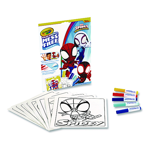 Crayola Spidey and His Amazing Friends Color Wonder Kit, Includes Five Markers, Ages 3 and Up, 18 Pages (752784)