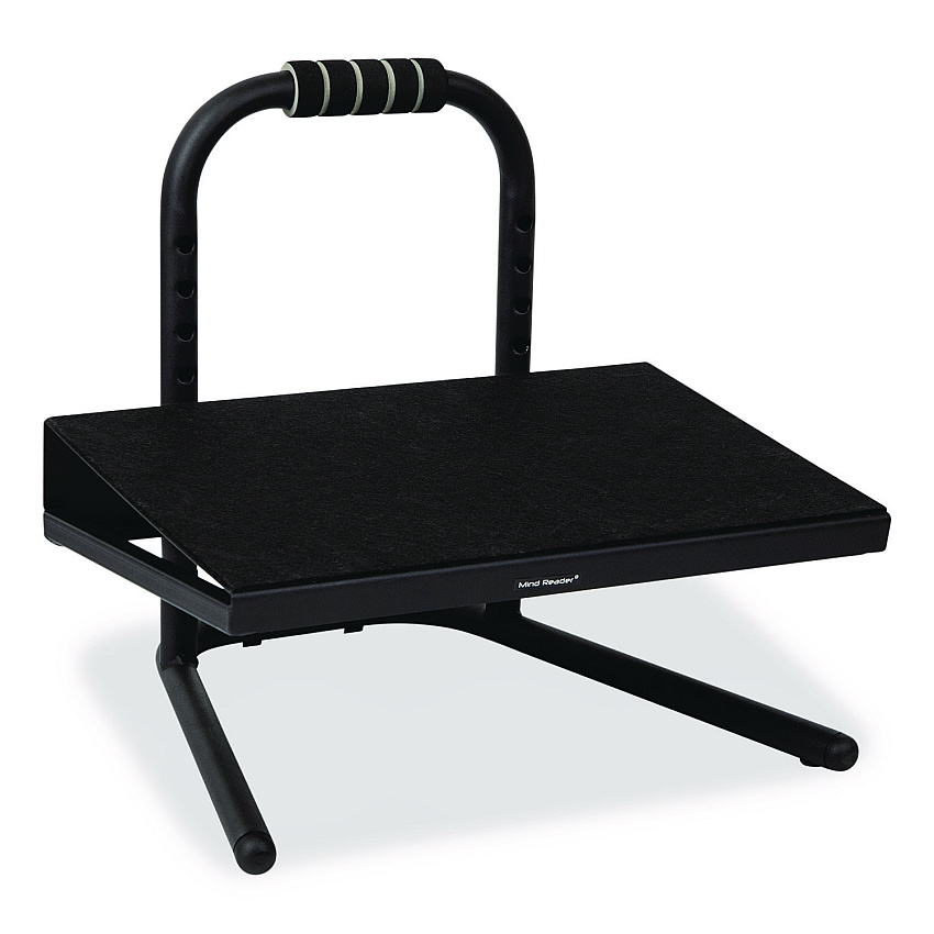 Mind Reader Adjustable Height Tilt Foot Rest, 14.25 x 15 d x 14.5 h, Black (FTHEIGHTBLK)