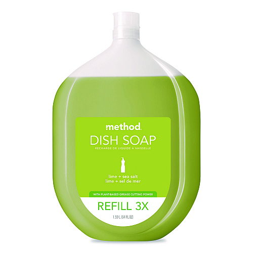 Method Dish Soap Refill, Lime and Sea Salt Scent, 54 oz Bottle (359411)