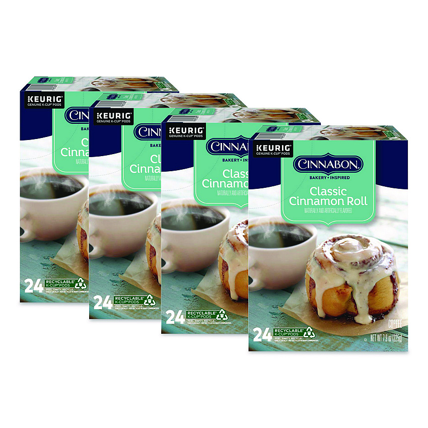 Cinnabon Classic Cinnamon Roll Coffee K-Cups, 96/Carton (6305CT)