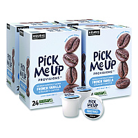 Pick Me Up Provisions French Vanilla Coffee K-Cups, 96/Carton (PM62434CT)