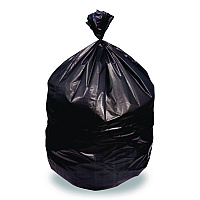 Heritage Linear Low Density Can Liners, 56 gal, 1.5 mil, 46' x 50", Black, 100/Carton (H9250AK)