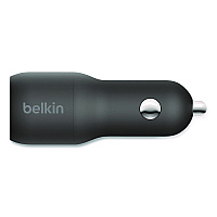 Belkin BOOST CHARGE Dual Car Charger with PPS, USB-A/USB-C, Black (CCB004BT1MBK)