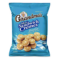 Grandma's Mini Vanilla Creme Sandwich Cookies, 2.12 oz Packet, 60/Carton (FRI45096)