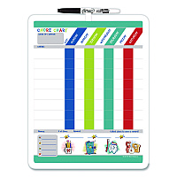 The Board Dudes Magnetic Dry-Erase Colors Chore Chart, 11 x 14 (DFB55)
