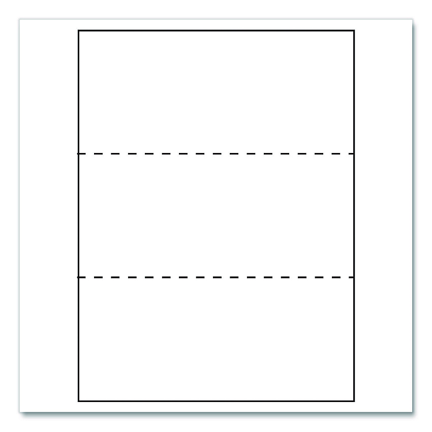 Lettermark Custom Cut-Sheet Copy Paper, 92 Bright, Micro-Perf Every 3.66", 20 lb Bond, 8.5 x 11, White, 500 Sheets/Ream, 5 Reams/Carton (851332CT)