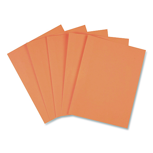 Staples Brights Multipurpose Color Paper, 20 lb Bond Weight, 8.5 x 11, Orange, 500 Sheets/Ream, 5 Reams/Carton (25208A)