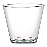 Savvi Serve Plastic Tumblers, Squat, 5 oz, Clear, 20 Bag, 25 Bags/Carton (405)