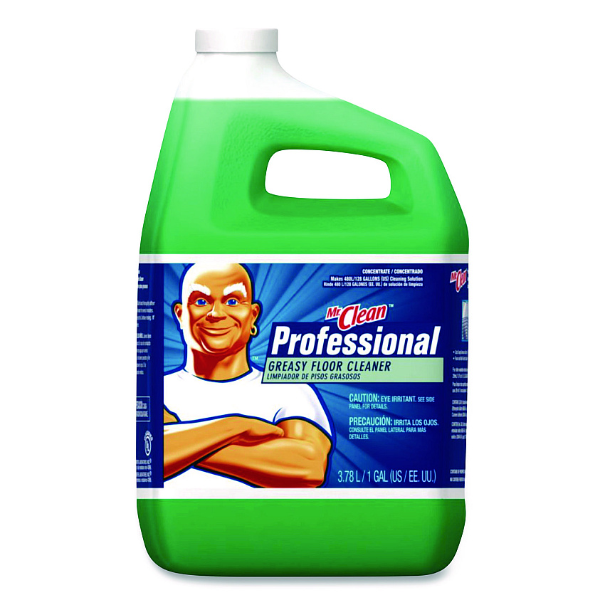 Mr. Clean Greasy Floor Cleaner, 1 gal Bottle, 4/Carton (25046)