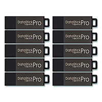 Centon DataStick Pro USB 2.0 Type A Flash Drive, 32 GB, Gray, 10/Pack (106619)