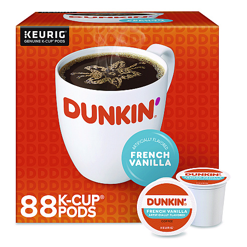 Keurig French Vanilla Coffee K-Cup Pods, 0.37 oz, 22/Box, 4 Boxes/Carton (400847)