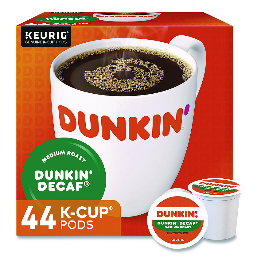 Dunkin Donuts K-Cup Pods, Dunkin' Decaf, 44/Box (24306977)