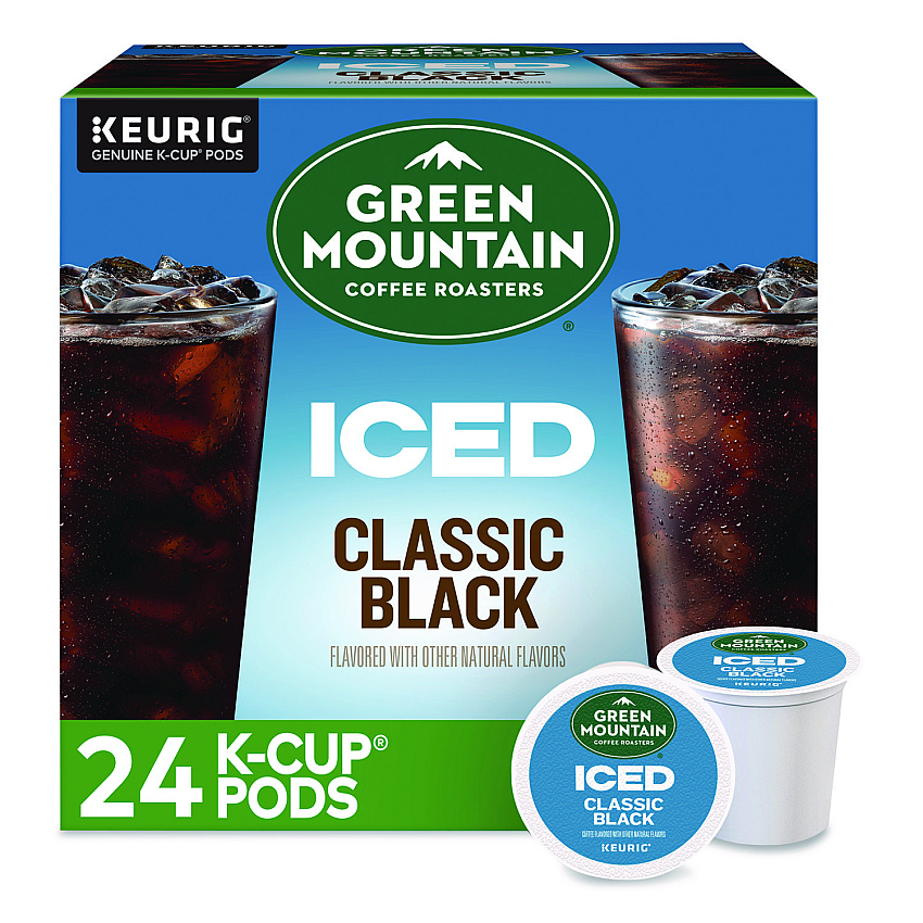 Keurig Classic Black Brew Over Ice Coffee K-Cups, 0.4 oz, 24/Box (5000372042)