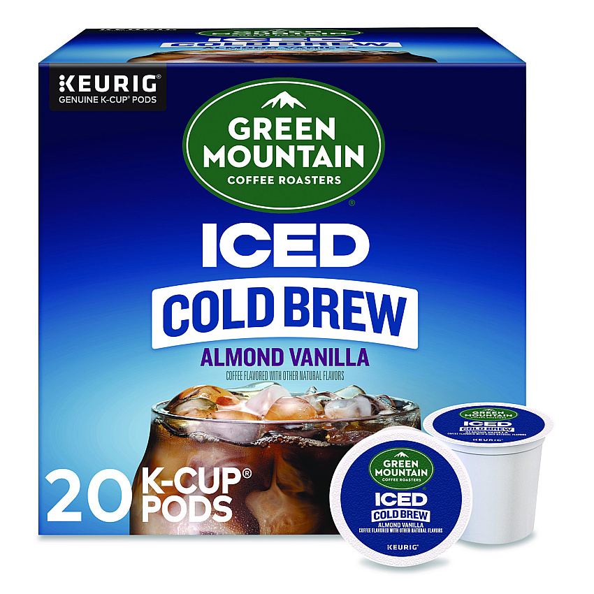 Keurig Almond Vanilla Brew Over Ice Coffee K-Cups, 0.21 oz, 20/Box (5000372045)