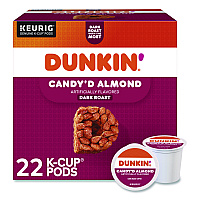 Dunkin Donuts Candy'd Almond Coffee K-Cups, 0.35 oz, 22/Box (5000375651)