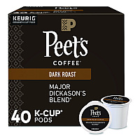 Peet's Coffee & Tea Major Dickason's Blend K-Cups, 0.44 oz, 40/Box (24306979)
