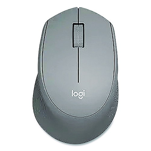Logitech M330 Silent Plus Mouse, 2.4 GHz Frequency/33 ft Wireless Range, Right Hand Use, Gray (2406185)