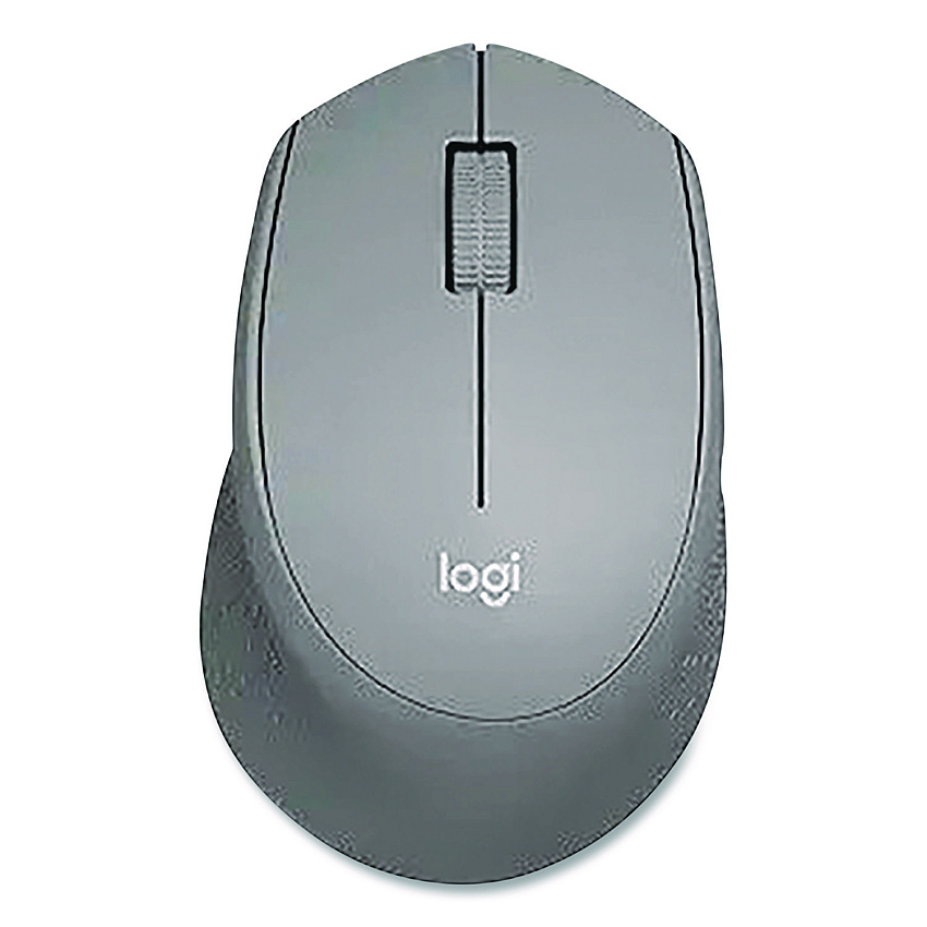 Logitech M330 Silent Plus Mouse, 2.4 GHz Frequency/33 ft Wireless Range, Right Hand Use, Gray (2406185)