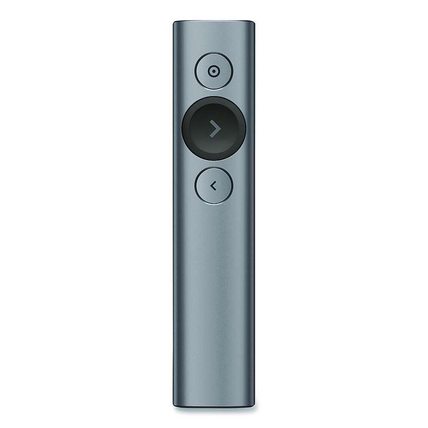 Logitech Spotlight Presentation Remote, Projects 100 ft, Slate (2632837)