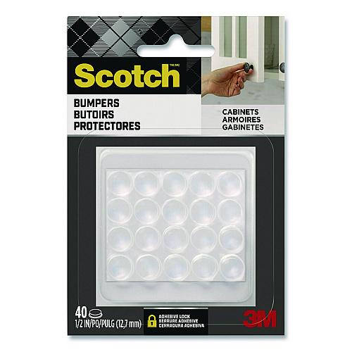 Scotch Bumpers, 0.5" dia, Clear, 40/Pack (SP951NA)