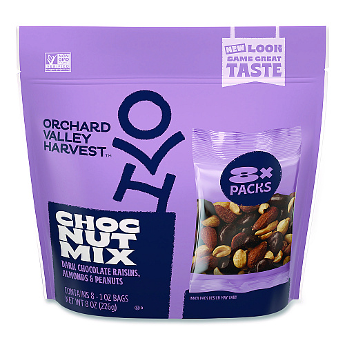Orchard Valley Harvest Chocolate Raisin Nut Mix, (8) 1 oz Bags (JOH36636)