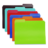 Oxford Colorful Poly File Folders, 1/3-Cut Tabs: Assorted, Letter Size, Assorted Colors, 24/Pack (52004)