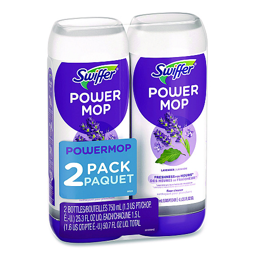 Swiffer PowerMop Refill Cleaning Solution, Lavender Scent, 25.3 oz Refill Bottle, 2/Pack (08423)