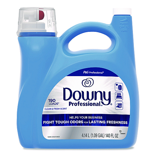 Downy Commercial Liquid Fabric Softener, 140 oz Plastic Bottle with Dispensing Tap (14052)