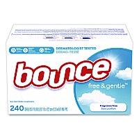 Bounce free and gentle Dryer Sheets, Fragrance-Free, 240/Box (24684BX)
