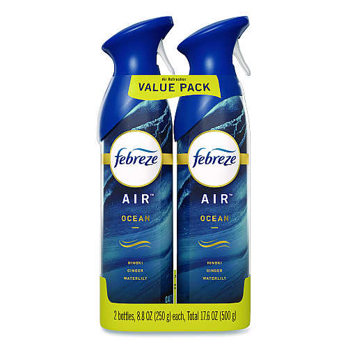 Febreze AIR, Ocean, 8.8 oz Aerosol Spray, 2/Pack (48312PK)