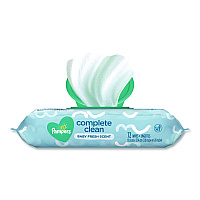 Pampers Complete Clean Baby Wipes, 1-Ply, 6.8 x 7, Baby Fresh, White, 72/Pack (75536EA)
