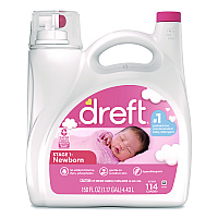 Dreft Ultra Laundry Detergent, Stage 1: Newborn, 150 oz Bottle with Dispensing Top (121283241)