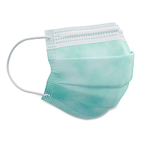 Medicom Three-Ply Disposable Face Mask, Paper, One Size Fits Most, 50/Box (214115CAN)