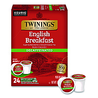 TWININGS Tea K-Cups, English Breakfast Decaf, 0.11 oz, 24/Box (TNA85784)