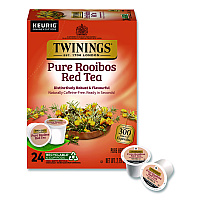TWININGS Tea K-Cups, Pure Rooibos Red Tea, 0.12 oz, 24/Box (TNA85791)