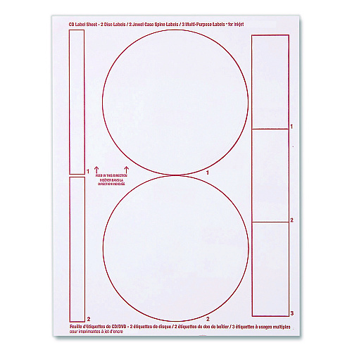 Verbatim Inkjet Media Labels, Matte White, 50 Sheets/Pack (71126)
