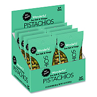 Paramount Farms Wonderful No Shells Pistachios, Sea Salt and Vinegar, 2.25 oz Bag, 8/Box (PAR70033)