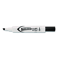 Avery MARKS A LOT Desk-Style Dry Erase Markers, Broad Chisel Tip, Black (24408EA)