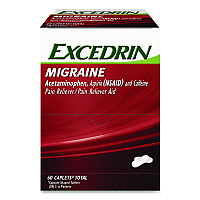 Excedrin Migraine Caplets, 2 Tablets/Packet, 30 Packets/Box (64498)