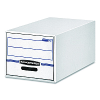 Bankers Box STOR/DRAWER Basic Space-Savings Storage Drawers, Letter Files, 14" x 25.5" x 11.5", White/Blue (00721EA)