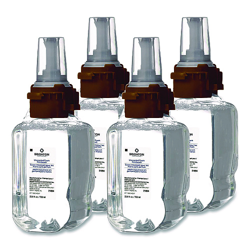 Brighton Professional Foaming Hand Soap Refill for ADX 7 Dispenser, Unscented, 700 mL, 4/Carton (21884)