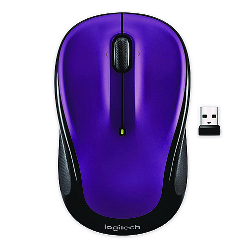 Logitech M325S Wireless Mouse, 2.4 GHz Frequency, 32.8 ft Wireless Range, Left/Right Hand Use, Violet (797070)