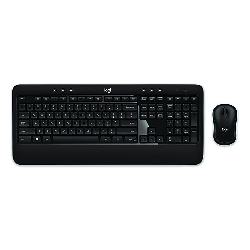 Logitech Advanced Wireless Mouse and Keyboard Combo, 2.4 GHz Frequency, 33 ft Wireless Range, Black (24383953)