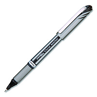 Pentel EnerGel NV Gel Pen, Stick, Medium 0.7 mm, Black Ink, Gray/Black Barrel (BL27AEA)