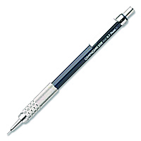 Pentel GraphGear 500 Mechanical Drafting Pencil, 0.5 mm, HB (#2), Black Lead, Black/Silver Barrel (PG525LEBPEA)