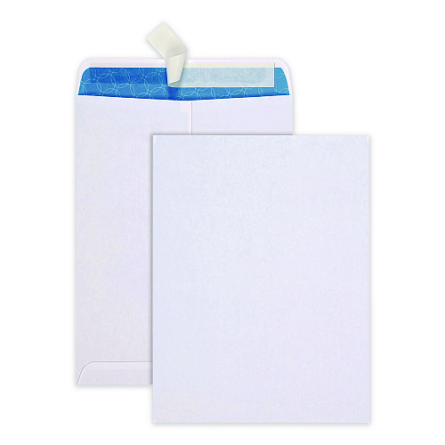 Quality Park Redi-Strip Security Tinted Envelope, Antimicrobial, #10 1/2, Cheese Blade Flap, Redi-Strip Closure, 9 x 12, White, 100/Box (41415)