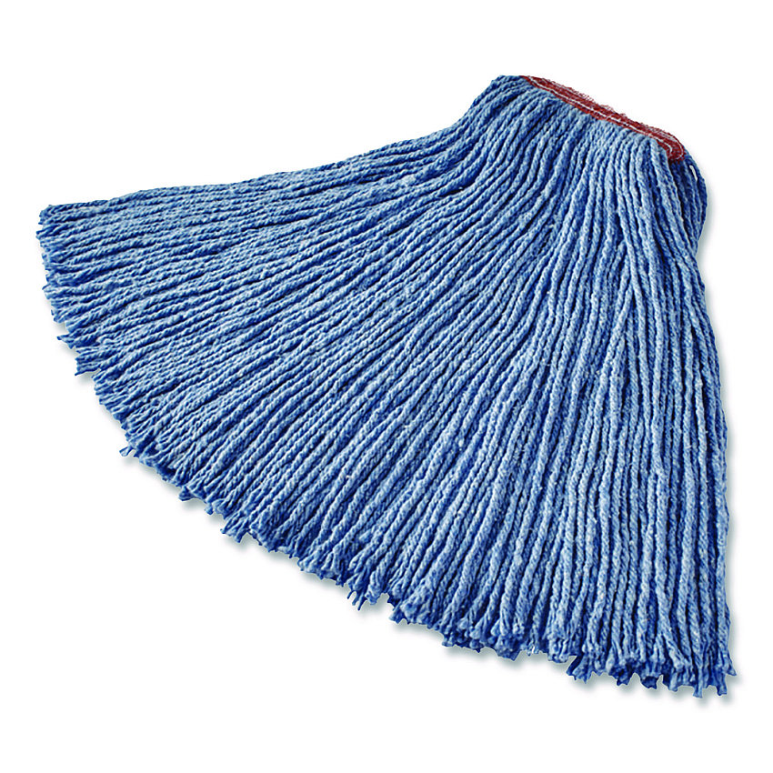 Rubbermaid Commercial Dura Pro Blend Wet Mop, Cotton/Rayon/Synthetic, Medium, Blue (FGF51700BL00)