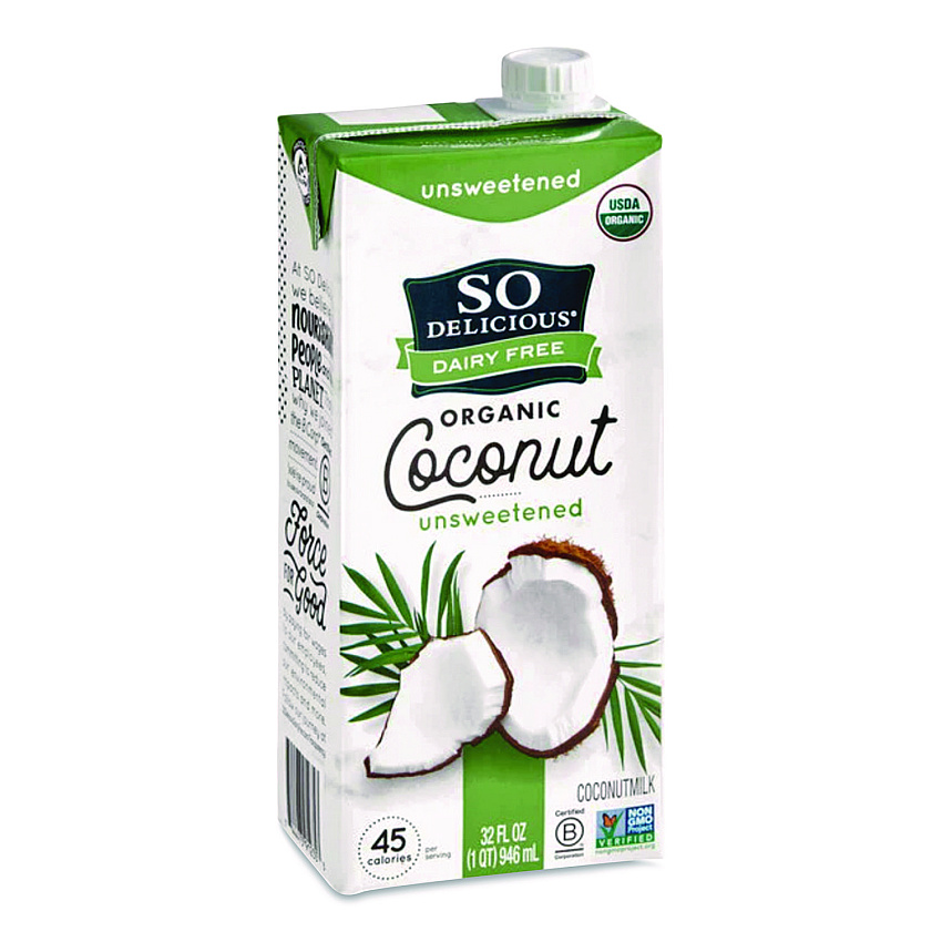SO Delicious Coconut Milk, Unsweetened, 32 oz Aseptic Box (24288021)